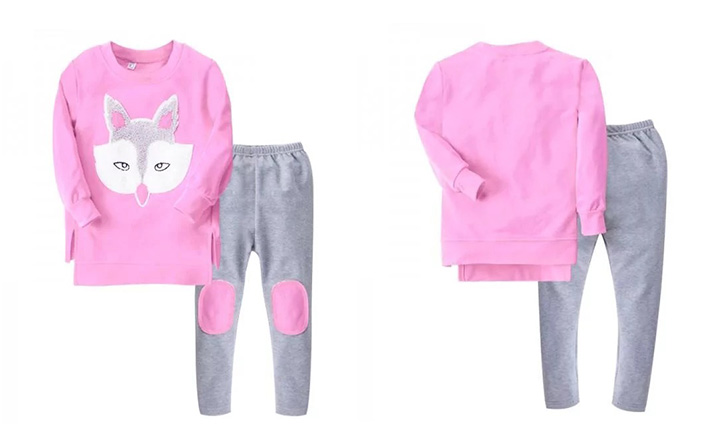 PatPat: Fox Sweatshirt and Pants Set for Girl