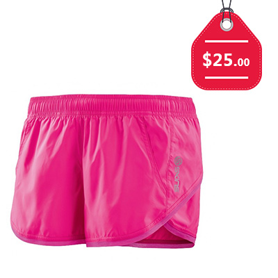 Women's System Run Short, Color: Red, Price: $25.00