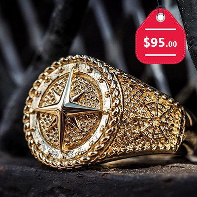Nautical Compass Ring, $95.00