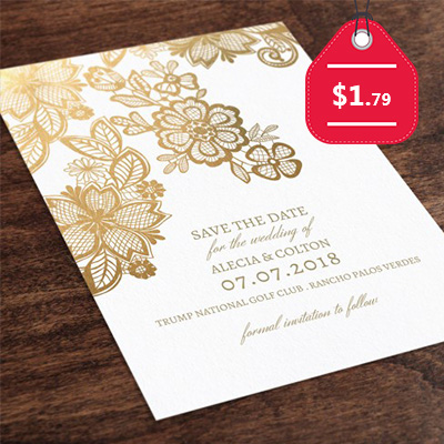 eInvite: Floral Glamour Save the Date Card, $1.79