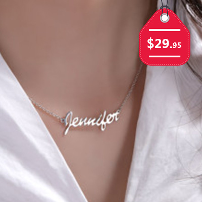 Special Offer Personalized Name Necklace 925 Sterling Silver, $29.95