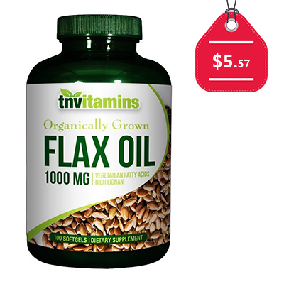 Organic Flax Oil 1000 Mg Softgels from TNVitamins