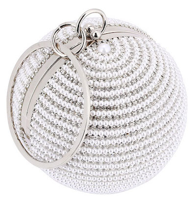 Imitated Pearl Ring Alloy Ball Bag