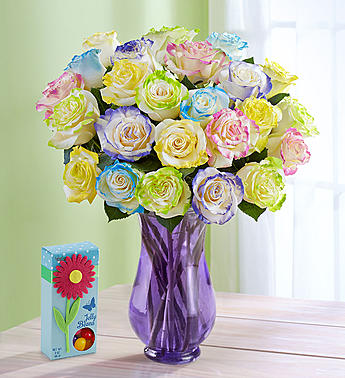 Easter Egg Roses 12 Stems, Bouquet Only, $39.99