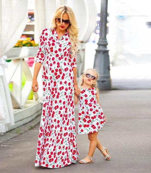 Cherry Motif Mommy & Me Dress