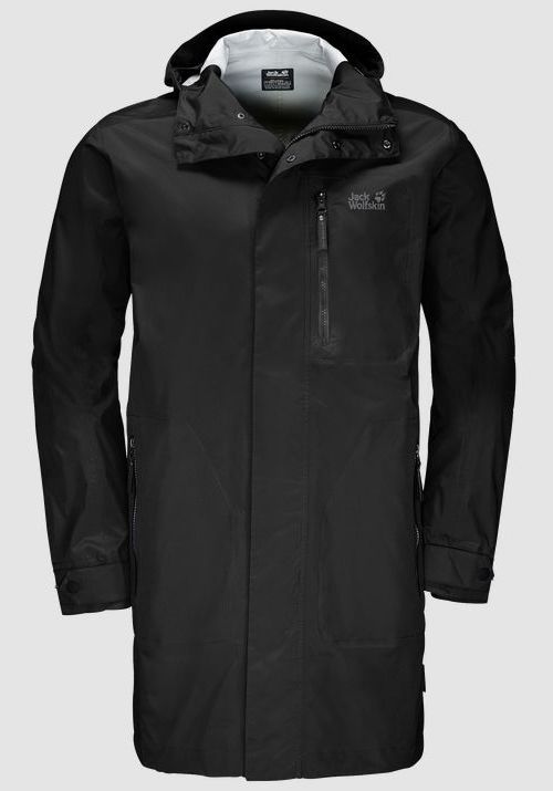 Crosstown Raincoat for Men, Black