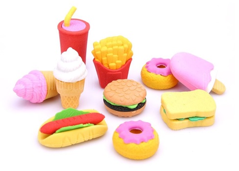 Erasers with Food Shape