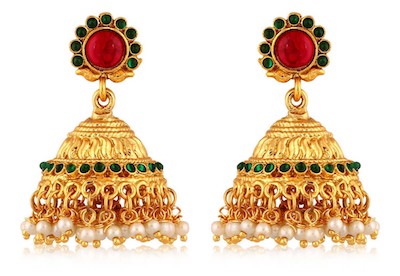 Intricately Gold Plated Jhumki Earring For Women
