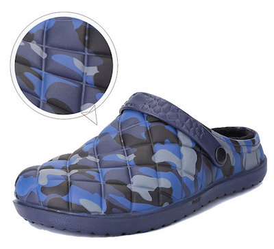 Men Camouflage Water Resistant Warm Plush Lining Slippers