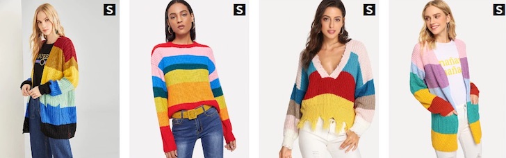 Rainbow and Striped Style from Shein
