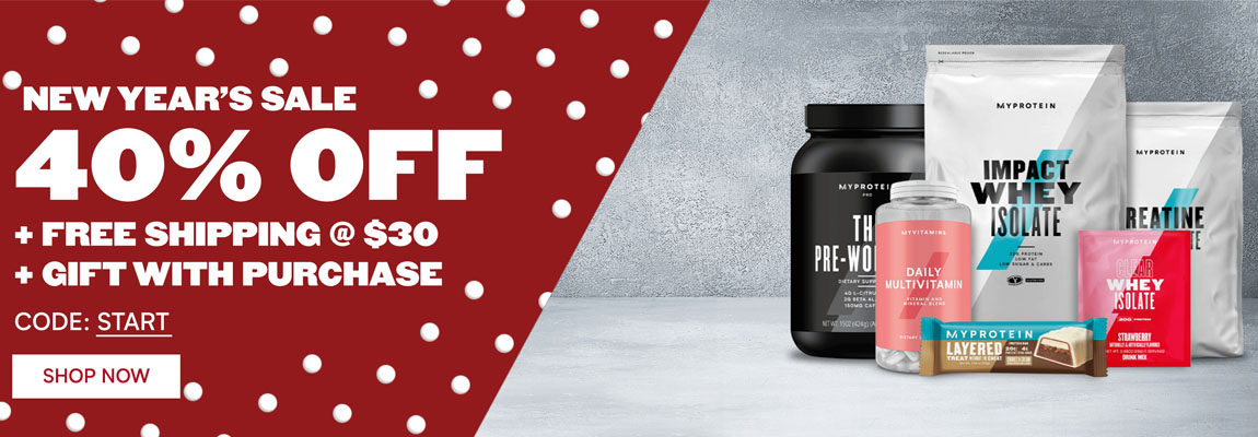 Myprotein New Year's Sale Up to 40% Off